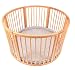 VERY LARGE WOODEN BABY PLAYPEN (Ø 120cm) WITH PLAYMAT (DOTS GREY)