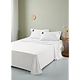 KLASLAV Grounding Sheets with Silver Fiber Organic Cotton Grounding Cord Natural Health White (35 * 90IN)