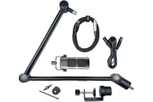 SONTRONICS VOICECASTING PACK - Mic, Boom Arm, USB & XLR Cables -PRO Kit for Podcast, Broadcast, Streaming, Gaming & VC – No Phantom Power required - Lifetime Microphone Warranty. Designed & Built in UK - Grey