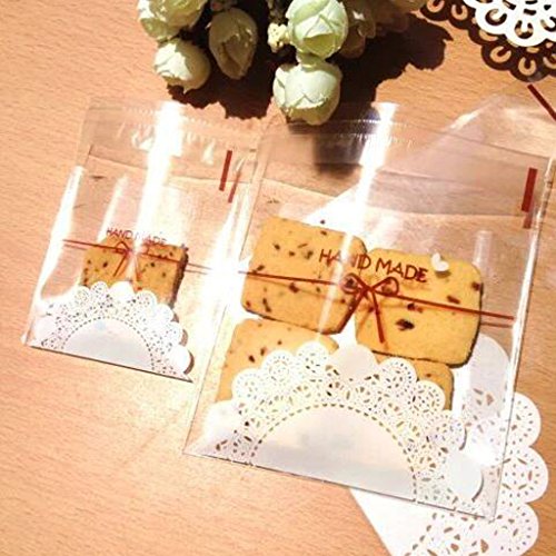 Generic 100pcs Spitze Selbstklebendes Cookie Süßigkeiten Geschenkbeutel Geburtstag - 9