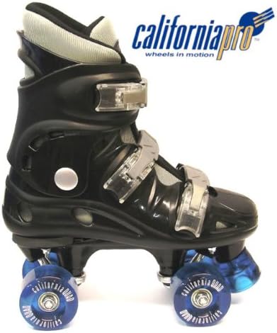 Ventronic California Pro Black Kids &amp; Adults Quad Roller Skates , 1 uk [Misc.]