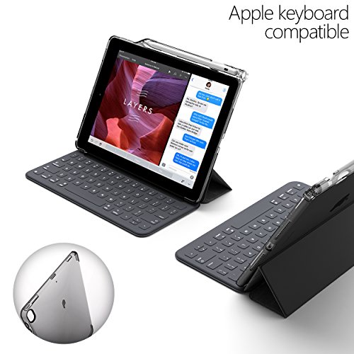 Poetic Lumos Flexibel Wiche Durchsichtig Ultra Dünn Schlagfest TPU Hülle für Apple iPad Pro 10,5 (2017) Durchsichtig Grau - 3