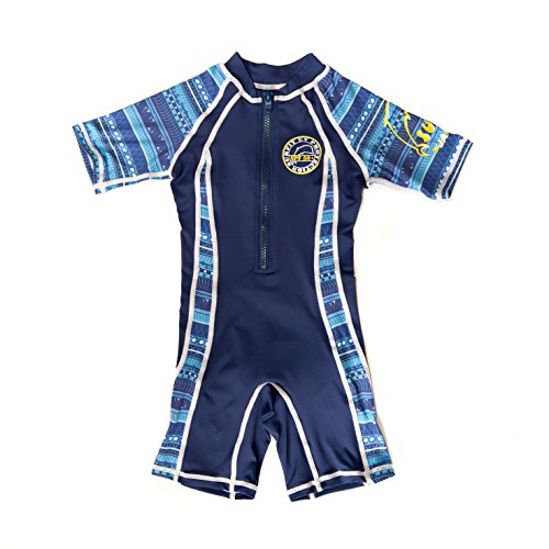 Jakabel da Ragazzo con Fattore di Protezione 50 Plus Shorty Sunsuit, Ragazzi, UVP 50 Plus Shorty, Aztec Blue, XS