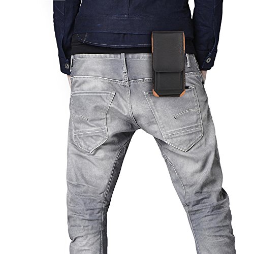 iNNEXT iPhone 7 Plus sacchetto di caso piÃ¹, Custodia verticale Pouch Holster passante per cintura, porta carte di credito con Clip per cintura e supporto verticale, con fondina per iPhone 6 / 6S / 7 Plus/ Samsung Galaxy NOTE, 5/4/S6 & Edge 2 Plus, Galaxy S7 Edge - 5.5 '' (nero)