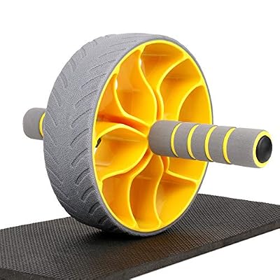 XGEAR Roue Abdominale,Rouleau Abdominale,Roue Fitness, Roue AB avec Epais Tapis pour Genou Kit Complet pour Fitness Exercices Musculation, pour Femme et Homme