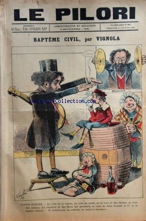 PILORI (LE) [No 408] du 11/02/1894 - BAPTEME CIVIL PAR VIGNOLA / CLOVIS HUGUES - JULES GUESDE