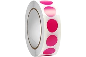 CICIING 1000 pegatinas redondas de 13 mm, etiquetas adhesivas redondas, puntos marcadores, puntos adhesivos en rollo, pegatinas de puntos para manualidades, calendarios, cuadernos y planificadores (rosa)