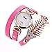 Produktbild 1 PC Damen Fisch Spezial Knochen Wicklung Analog Quartz Bewegung Armbanduhr Armband von CICIYONER (Pink)