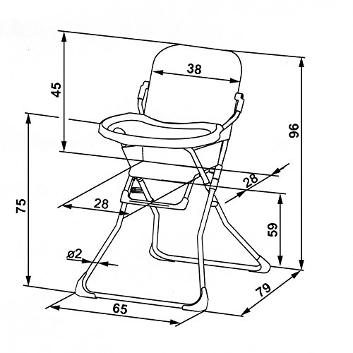 TecTake Kinderhochstuhl Babyhochstuhl klappbar -diverse Farben- - 7