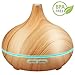 Produktbild Aroma Luftbefeuchter 300ml Aroma Diffuser Ultraschall Vernebler mit 7 farbigen LEDs Leise Öl Diffusor Humidifier mit 30ml/h Feuchtigkeitsabgabe fuer Bad,Yoga,Zuhause,Buero.(1 Jahr Garantie)
