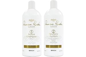 EM2H COSMETICS Unflavored PREMIUM KERATIN CAVIAR - Kit Lissage Brésilien - Aux extraits de caviar (2 x 500 ml)