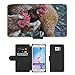 Produktbild PU LEDER LEATHER FLIP CASE COVER HÜLLE ETUI TASCHE SCHALE // M00135047 Hens Domestic Birds Legehennen // Samsung Galaxy S6 (Not Fits S6 EDGE)