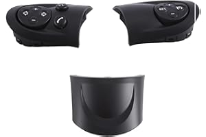 PSRRGZTM Lenkradschalter Kompatibel Mit Mini Für Cooper Für R55 R56 R57 R58 R59 R60 R61 2007-2014 Auto-Lenkrad-Steuerschalter-Zierabdeckung ABS Multifunktion