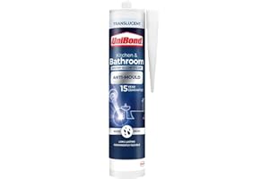 UniBond Anti-Mould Kitchen and Bathroom Sealant - Translucent Cartridge 274g