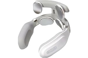 SPINEGEAR Neck Massage Machine with 4-Head Design – Electric Heated Cervical Spine Massager with Light Vibration Hot Compress – Neck & Shoulder Pain Relief for Home, Office, and Travel – Ergonomic Design