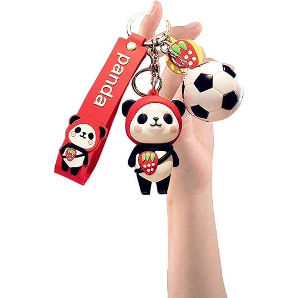LGWJHCY Bracelet Porte-Clés Panda Football, Avec Bracelet En
