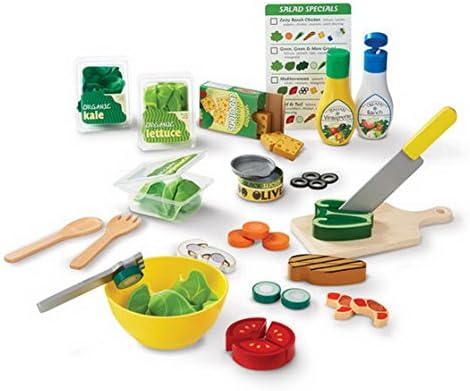 Woodega Melissa &amp; Doug – Wooden Toys – Cutting Toy Salad 30X41X9 cm, Multi