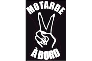 BEARN Autocollant Motarde à Bord main ongles moto sticker logo 3 - Taille : 12 cm - Couleur : blanc