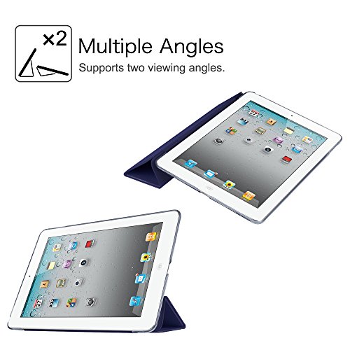 Fintie iPad 2 / 3 / 4 Hülle Case – Ultra Slim Superleicht Schutzhülle mit Lichtdurchlässig Rückseite Abdeckung Smart Cover Tasche mit Auto Schlaf / Wach und Standfunktion für Apple iPad 2 / iPad 3 / iPad 4 Retina Tablet, Marineblau - 7