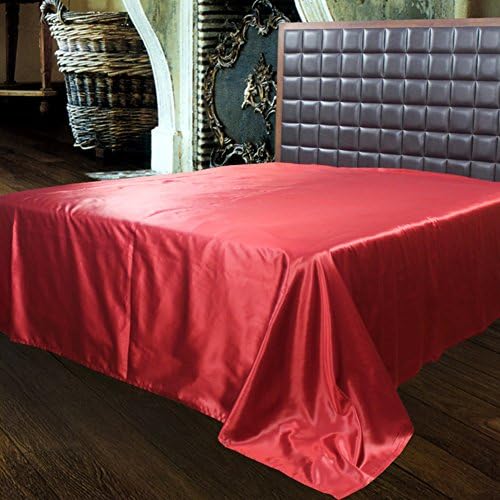 Silk Satin Bed sheet/Simple solid-colored sheets-E 210x230cm(83x91inch)