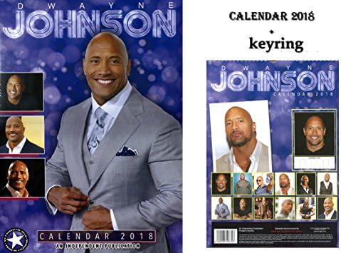 DWAYNE JOHNSON CALENDAR 2018 + DWAYNE JOHNSON KEYRING
