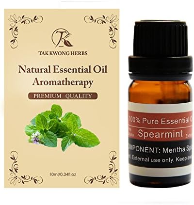 TKH 100% Pure Botanic Spearmint Essential Oil Natural Plants Essence Extracted (10ml/0.34 fl oz) Therapeutic Fragrance Oil