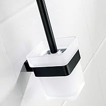 Porte Brosse Toilettes CASEWIND En Acier Inox 304 Et Verre Givré - Design Moderne, Anti-Rouille, Montage Murale