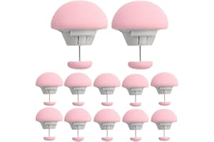 MENGYF 12 Pcs Mushroom Duvet Clips Non Slip Duvet Cover Holding Clips Comforter Clips Quilt Holder Fixator for Blanket Bed Sheet Curtain Socks Mattress Covers (Pink)
