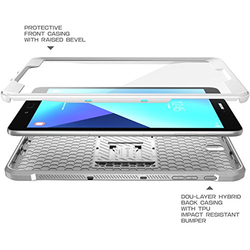 Samsung Galaxy Tab S3 9.7 Hülle, SUPCASE [Unicorn Beetle PRO Serie] Ganzkörper-Rugged Schutzhülle mit integrierter Displayschutzfolie / Gehäuse / Tasche / Cover / Case / Zubehör (Weiß/grau) - 4