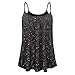 Produktbild OSYARD Damen Sommer Printed Sleeveless Weste Bluse Tank Tops Camis Kleidung(EU 42/M, Schwarz)