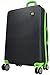 Produktbild Koffer Santorin schwarz grün Größe XL Carbon / Polycarbonat ABS Hartschale Reisekoffer Trolley Case Fa. Bowatex