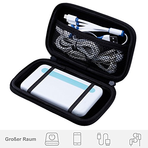 Zacro Festplattentasche Wasserdicht Schutztasche bis 6,35cm (2,5 Zoll) perfekt für Festplatte und Kabel Schwarz - 3