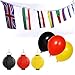 Produktbild Set - LED Papier ''Lampion'', Fahnengirlande ''32 Länder'', Luftballons ''Deutschland'' | Fanartikel | Public Viewing | Fanartikel Deutschland | Fahnen & Flaggen | Geschenk für Freunde | WM Fußball | Fahnengirlande WM | Preis am Stiel®