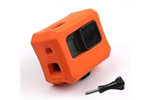 HLEESH Float Case for GoPro, Floaty Housing Frame for GoPro Hero 7/6/5 Black Camera Anti-sink Floater Cover Floating Accessory for Water Sports - Orange