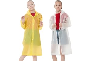 ZOPJUMA Eva Riutilizzabili Poncho per Bambini, Impermeabile da Pioggia