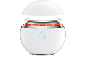 Massaggiatore Viso Lifting Elettrico Antirughe, Profey EMS Gua Sha con 4 Modi, Vibrazione e Calore, Massaggio Viso con LED Luce Rossa Blu viola, EMS Face Massager