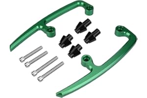 Vobor CNC Aluminum Motorcycle Passenger Rear Grab Bar Rear Seat Rail Kit for Kawas-aki Z650 17-18(Green)