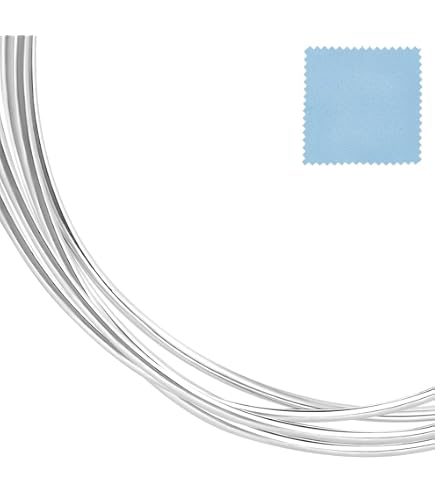 Filo In Argento Sterling 925 Semirigido, A Sezione Rotonda Da 0,4 Mm