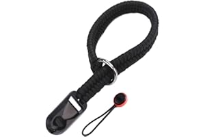 BECAT Kamera Handschlaufe Gurt Schnellverschluss Camera Strap Wristband Handgewebtes Einstellen Trageschlaufe Compatible with Canon, Nikon, Sony, Olympus, Pentax, Leica DSLR SLR Wrist Strap Schwarz
