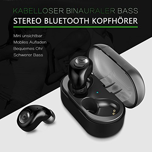 StillCool Bluetooth KopfhÃ¶rer mit Ladenkasten bis zu 6 Stunden Spielzeit,Bluetooth 4.1 Stereo Mini Kabellose In Ear OhrhÃ¶rer Kabellos beweglicher Aufladung fÃ¼r iPhone 7 6 Plus iPad Smartphone