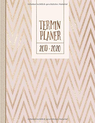 Terminplaner: 18 Monate 2019 2020 Planer für Frauen, A4 - Kalender Organizer ab Juli 2019 bis Dezember 2020 - Jahresübersicht Monatsübersicht Wochenübersicht, To Do Listen, Notizen. Pastell Rosegold