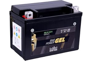 intAct - Bike-Power GEL12-14ZS, CTZ14-S, Batería de Moto 12V 11,5 Ah 250 A (EN), Batería de Moto de Gel sin Mantenimiento con un 30% más de Potencia de Arranque, para Scooters, Motos, quads