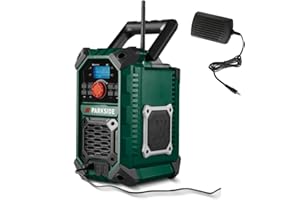 HKM AKKU TECHNIK PARKSIDE DAB Akku-Baustellen Garten Radio PABR 20-Li ohne Akku und Ladegerät USB