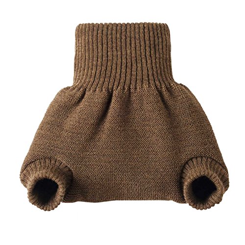 Disana merino wool baby cloth nappy diaper cover soaker (3-6 mo, Brown)