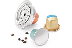 BENFUCHEN Adattatore riutilizzabile per cialde da caffè compatibile con Delonghi ENV135 VertuoLine GCA1, supporto convertitore in acciaio inossidabile per VertuoNext e VertuoPOP, Brewing NEspresso OriginalLine