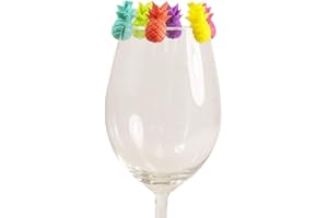BONTAND 6 Stück/Set Cup Recognizer Wiederverwendbare Teebeutel Aufhänger Ananas-form-glas Identifiers Silikon Drinking Buddies Trinken Marker Für Wein-dekor