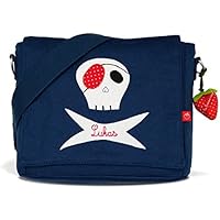 Kindergartentasche & Kindergartenrucksack in einem: Pirat, Seeräuber für Jungen (mit Namen) in blau