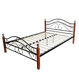 Außenmaße vom Metall Bett sind 167 x 210 cm und der Betten Aufbau erfordert Montage.