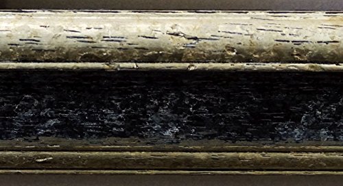 Spiegel Wandspiegel Badspiegel Flurspiegel Garderobenspiegel – Über 200 Größen – Genua Schwarz Silber 4,3 – Außenmaß des Spiegels 60 x 70 – Wunschmaße auf Anfrage – Antik, Barock - 2