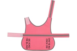 Spoilt Rotten Pets Small Size, Pink Adjustable Hi Vis Vest 'Be Kind I'm Blind', Blind Dog, Glaucoma, Cataracts Vision Impaired High Visibility Lightweight Coat Hi Viz (Small, Pink)